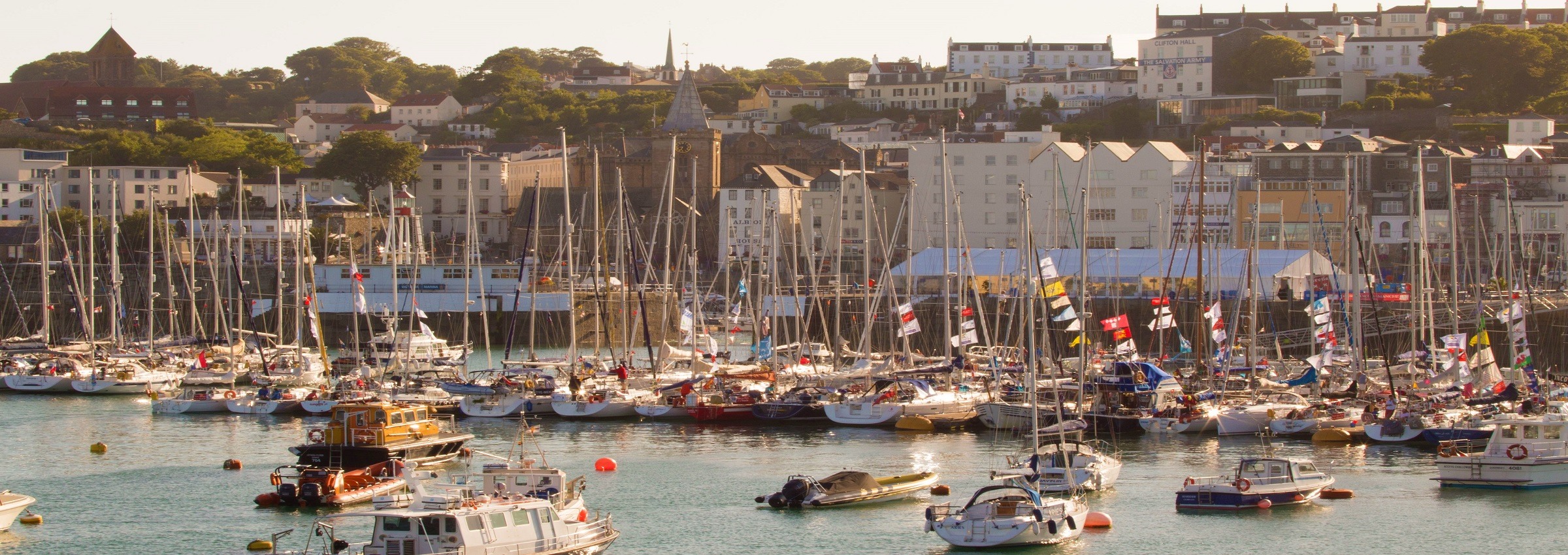 View of St Peter Port seafront on Guernsey
