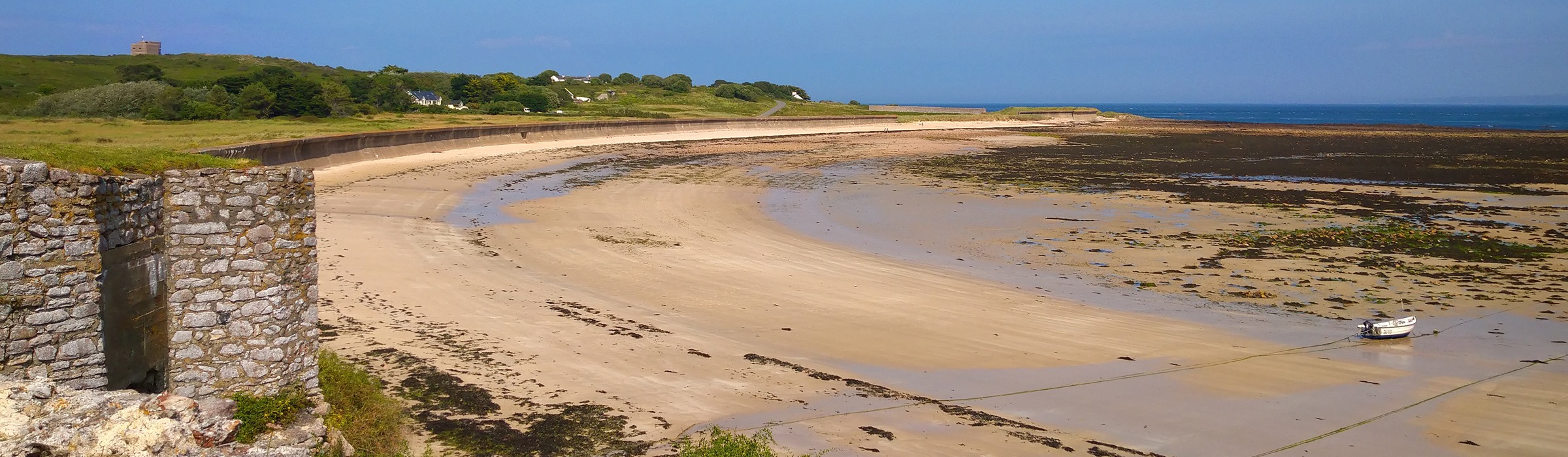 Braye Beach at low tide